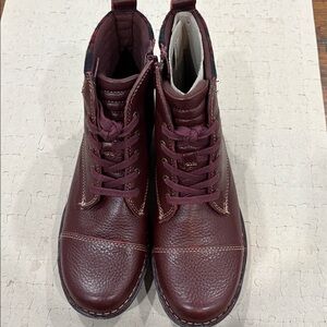 Clark’s Burgundy Leather Boots